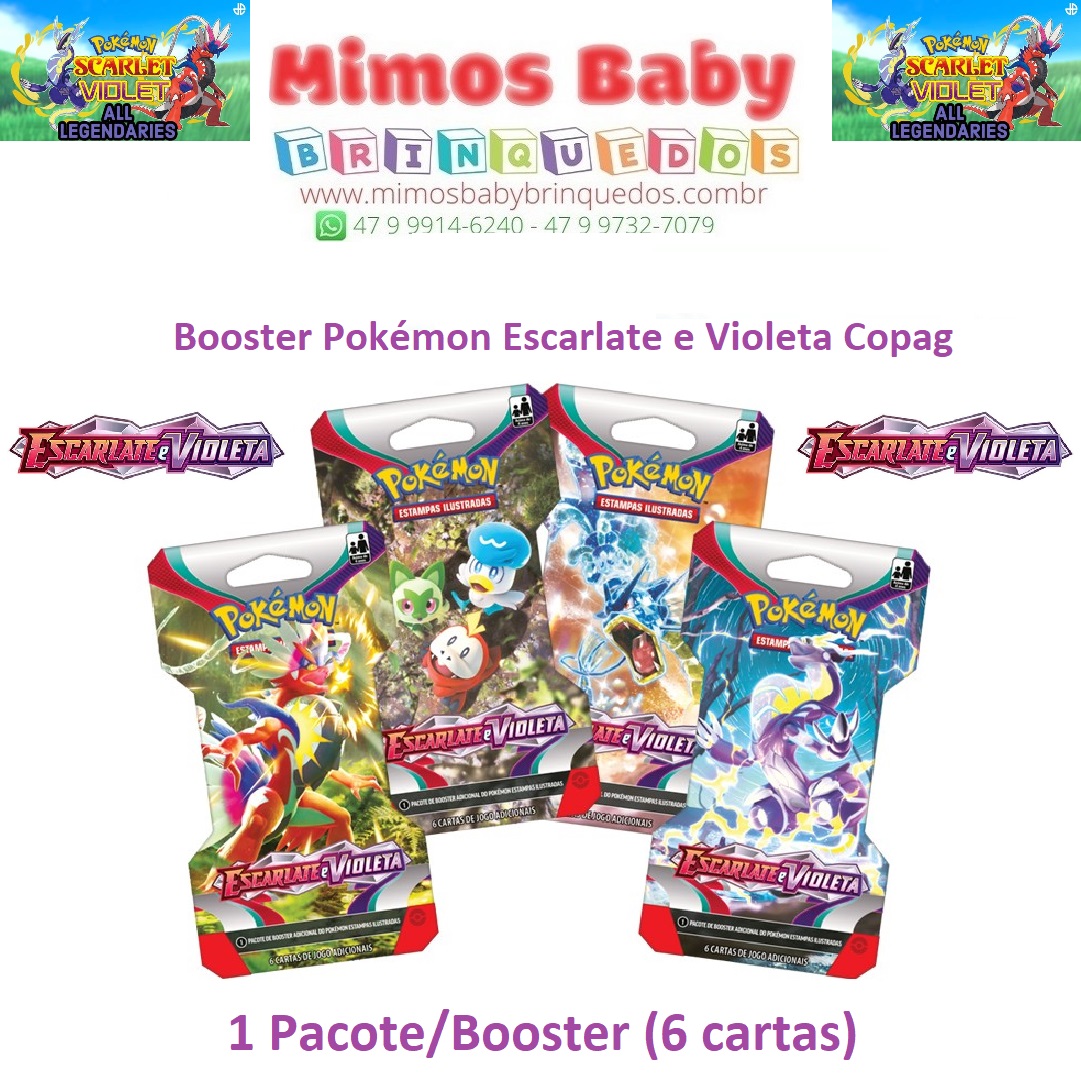 Booster Box 36 Pacotes Escarlate e Violeta COPAG Original Cartas