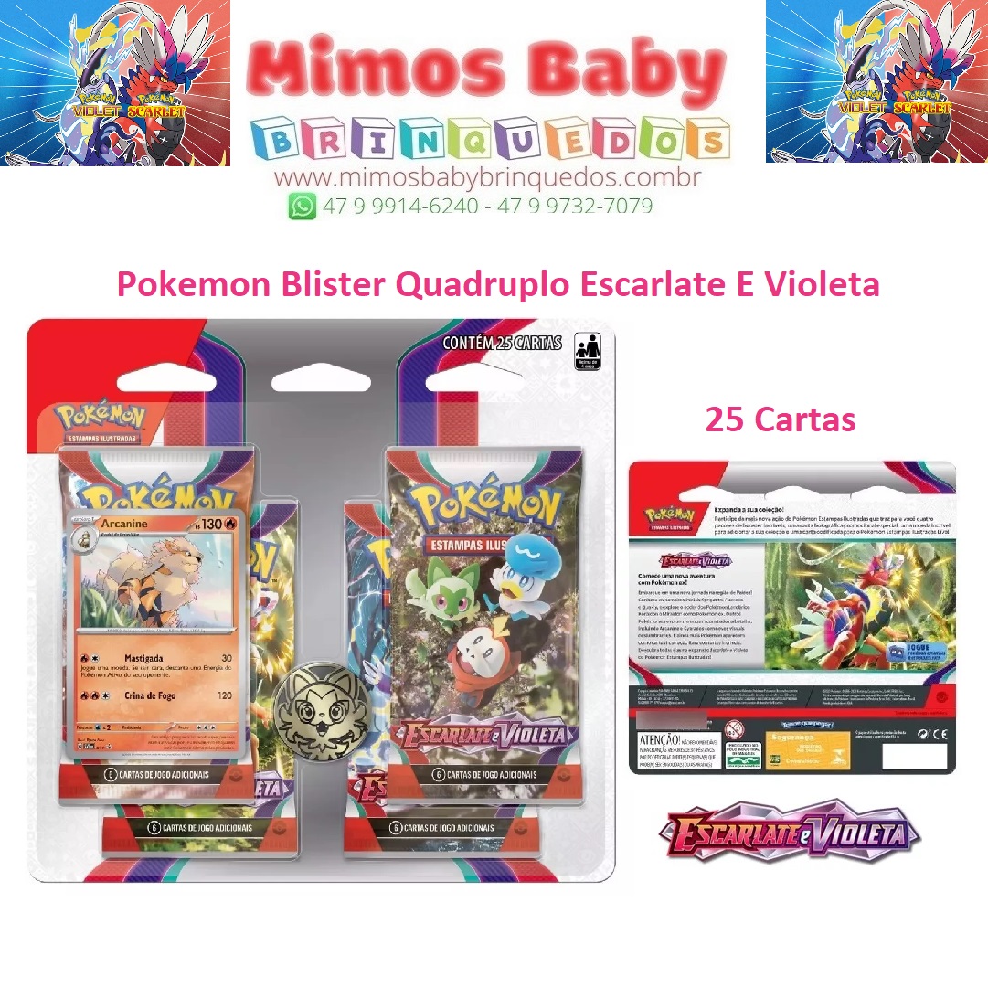 Jogo de Cartas Pokémon - Blister Quadruplo - EE - Estrelas