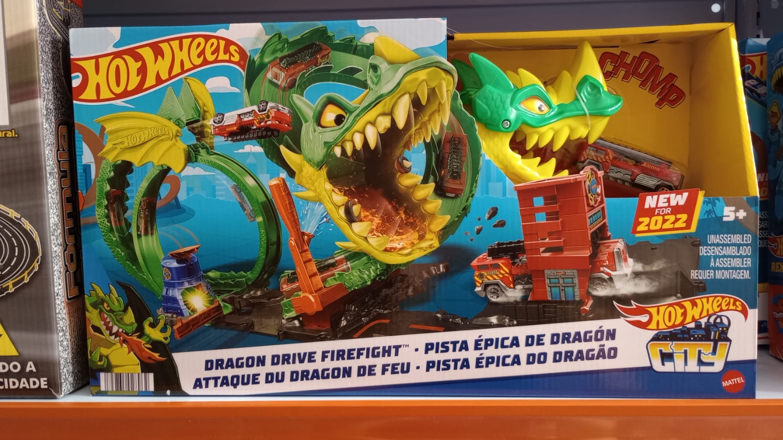 Pista Hot Wheels Dinossauro Triceratops Brinquedo Mattel - Pistas