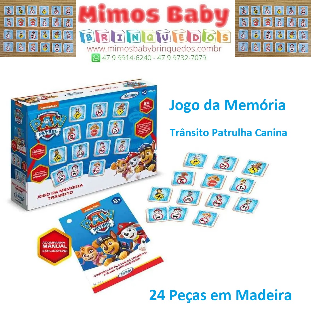 Jogo Da Memória Infantil Bichos Em Madeira - 24 Peças