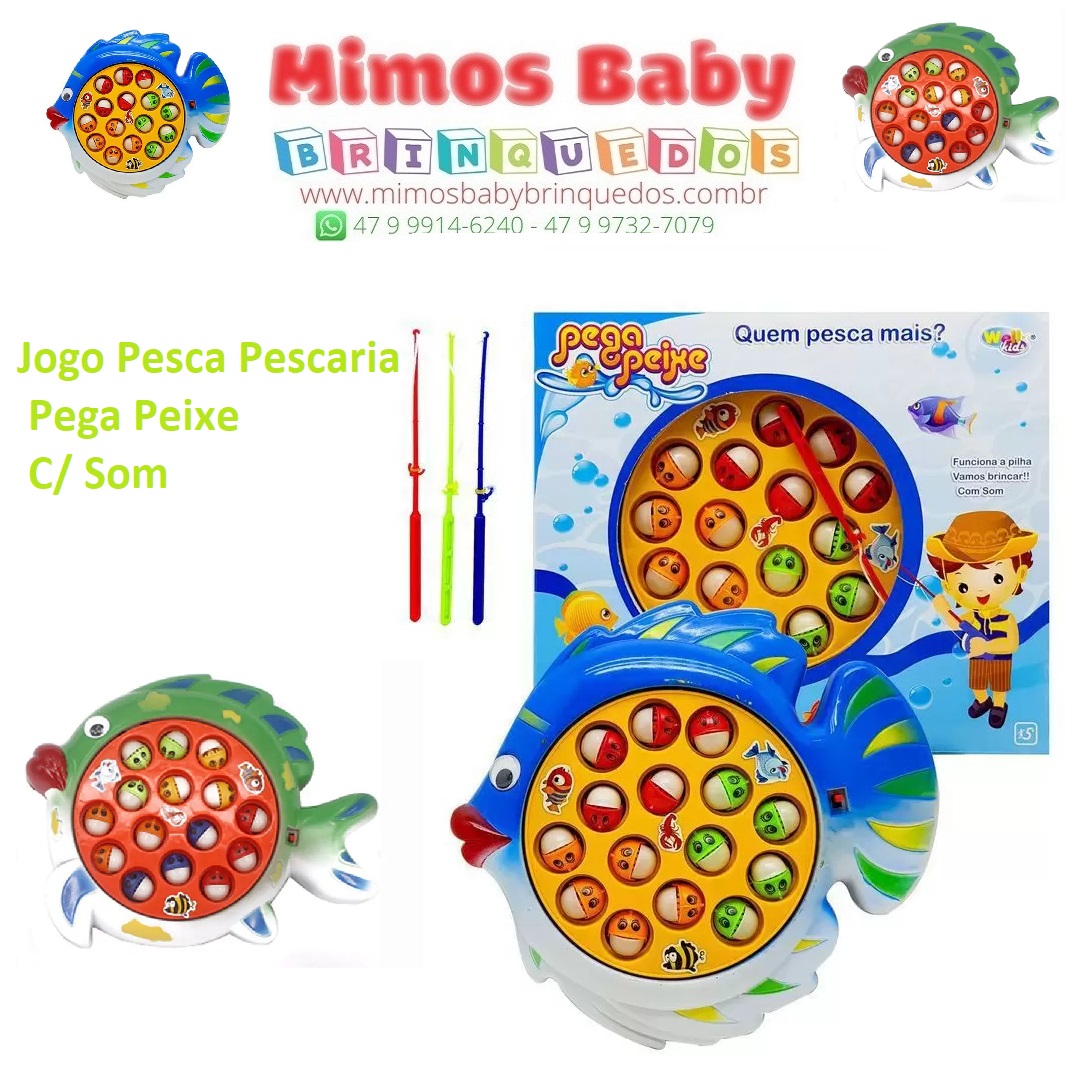 Jogo de Pescaria Infantil - Barraca da Pesca - 10 Peixes