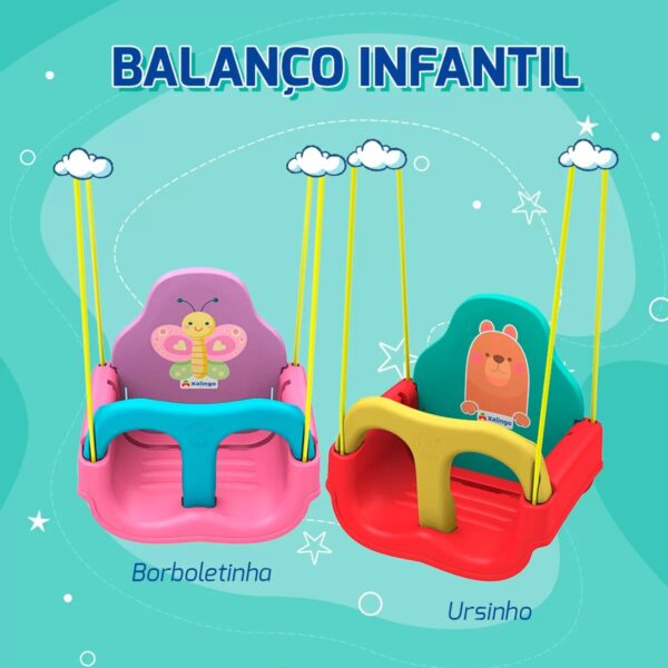Balanço Infantil Ursinho Resistente Ajustável Com Cinto 6,40 M + ou - de Corta Total - Image 2