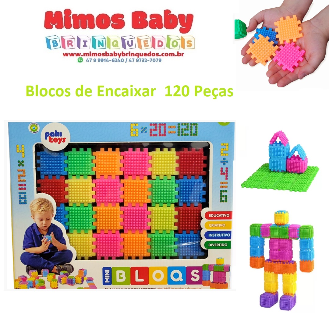 Brinquedo Blocos De Montar Grandes Infantil Criança Diversão Criatividade