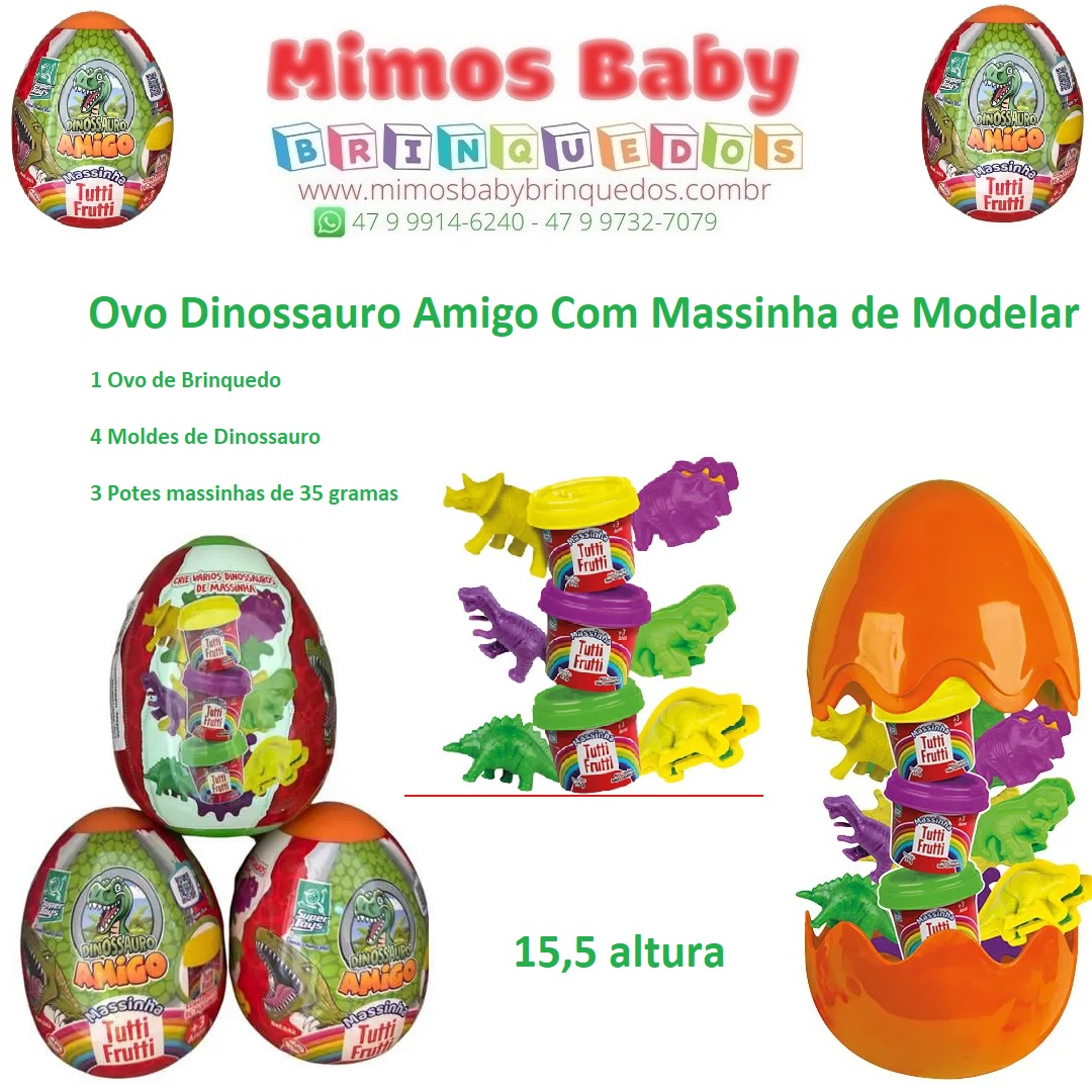 OVO DINOSSAURO AMIGO C/MASSINHA REF.542 SUPER TOYS - GTIN/EAN/UPC  7898395335424 - Cadastro de Produto com Tributação e NCM - Cosmos