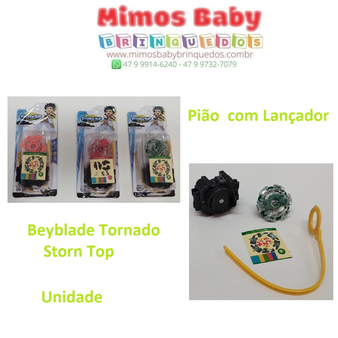 Pião Lançador Beyblade Top Cyclone