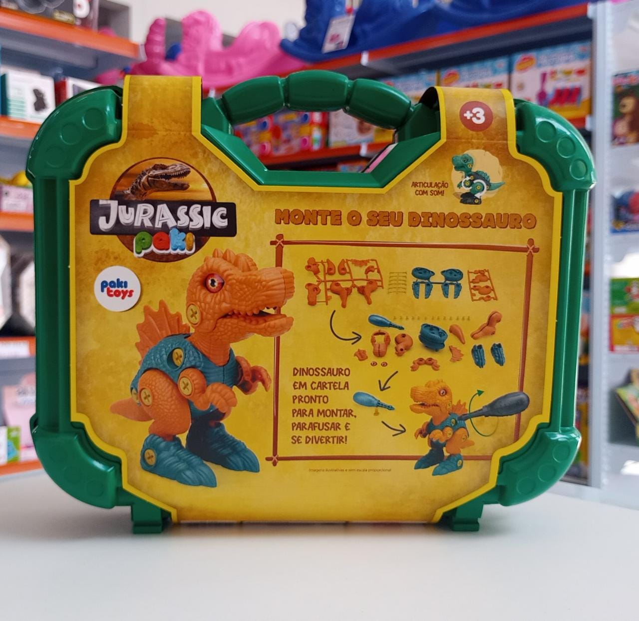 Jurassic Paki Dinossauro Kit Maleta Monta Desmonta Pakitoys em Promoção na  Americanas