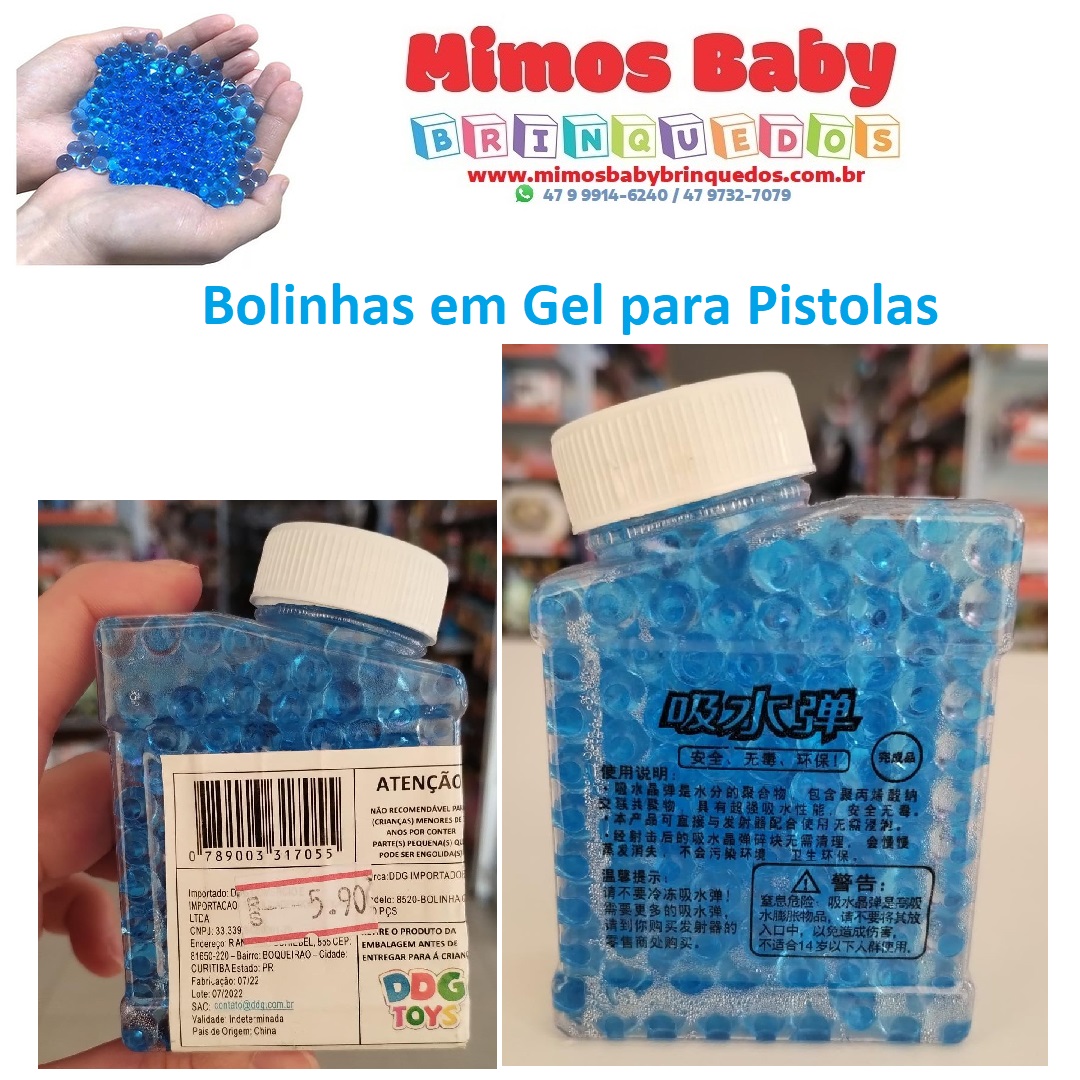 Arminha Lançador 2 Em 1 - Bolinha De Gel E Dados Dart - Azul