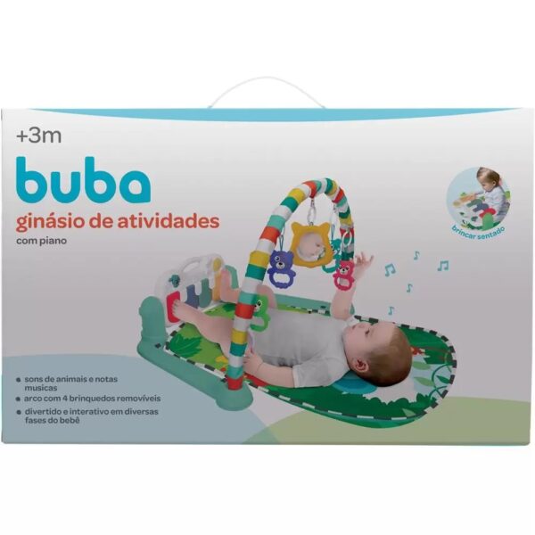 Tapete De Atividades  com Mobile e Piano Divertido Buba Baby - Com Musica e Espelho - Image 3