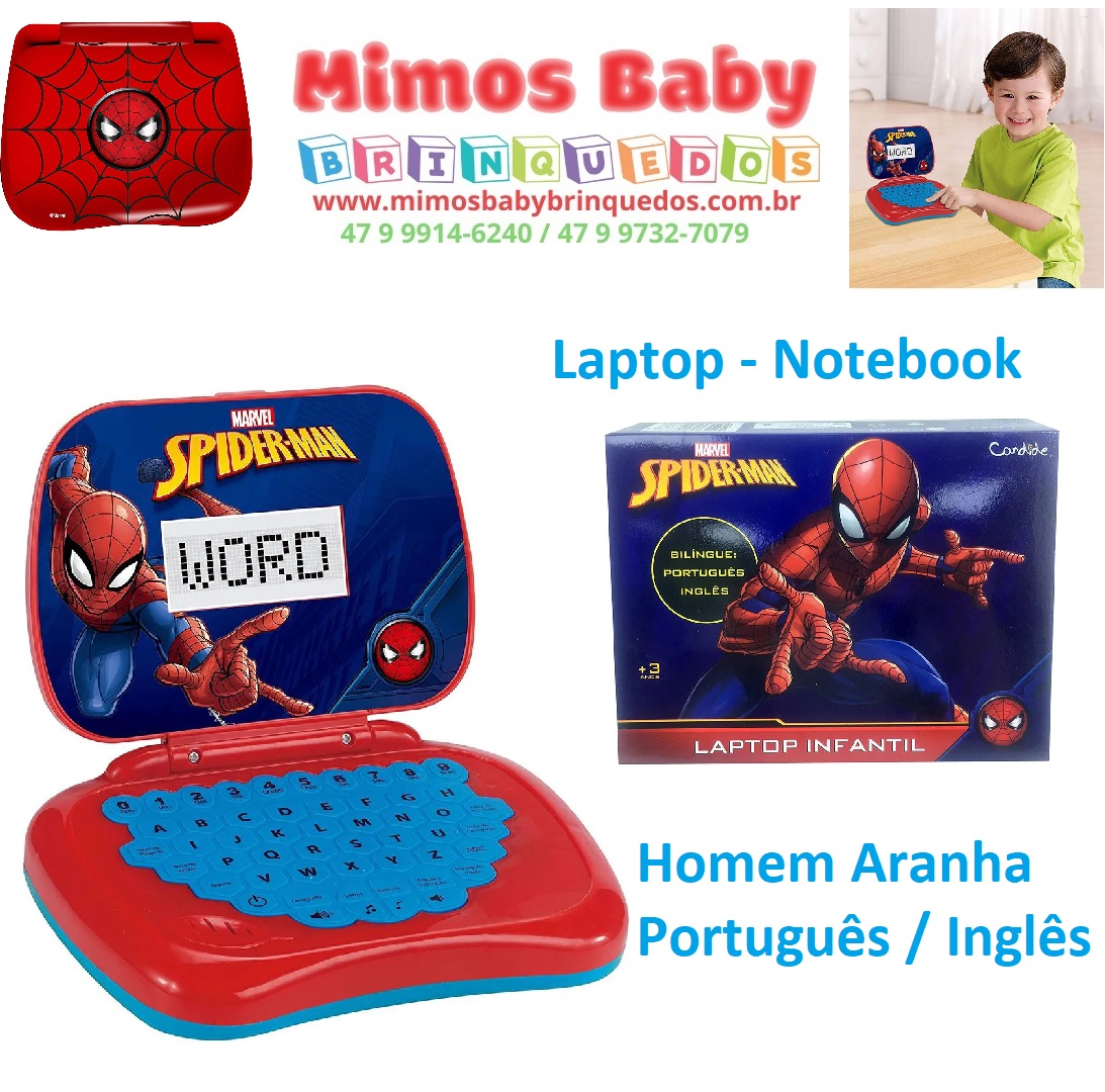 Brinquedo Laptop Notebook Infantil Musical Com Som E Luzes Jogos