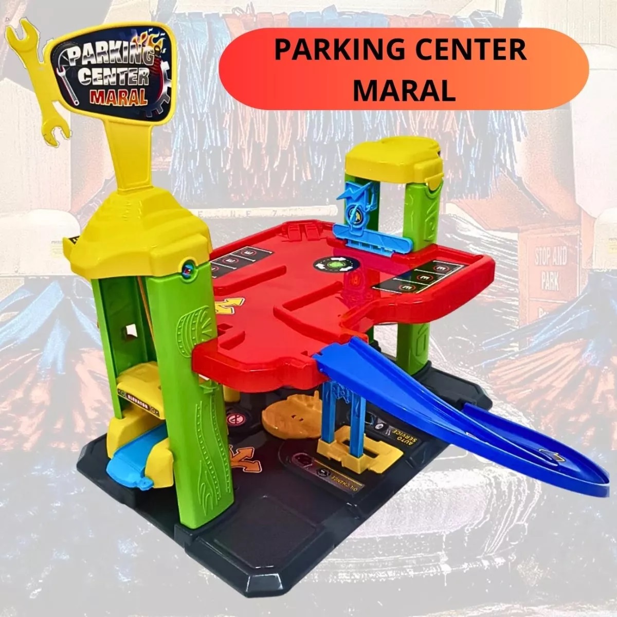 Pista de Carrinhos Mega Parking Center Colorido - Maral