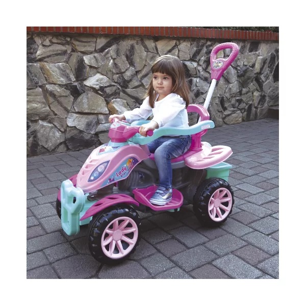 Quadriciclo Carrinho De Passeio/Pedal Com Empurrador Criança – Lady Star-  Maral – Maior Loja de Brinquedos da Região