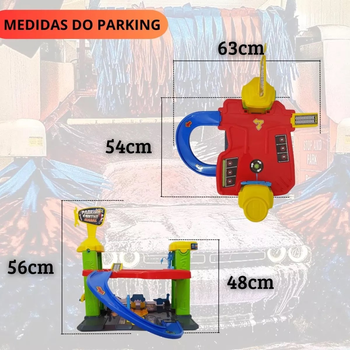 Pista de Carrinhos Mega Parking Center Colorido - Maral
