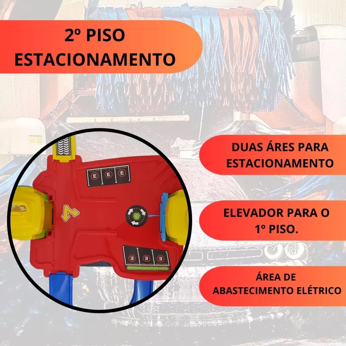 Pista de Carrinhos Mega Parking Center Colorido - Maral