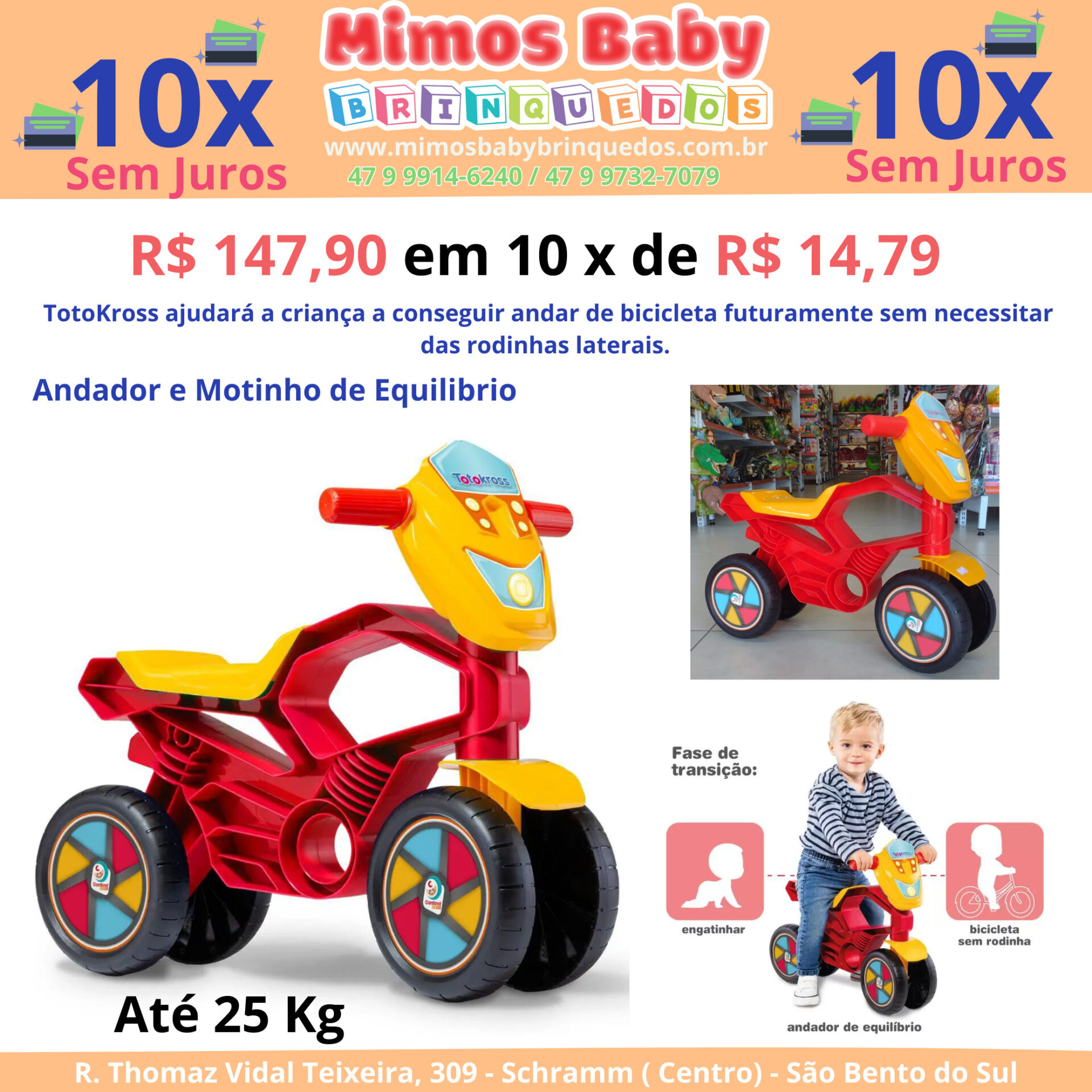 Velotrol Infantil Triciclo Vermelho Motoca Pedalar Menino