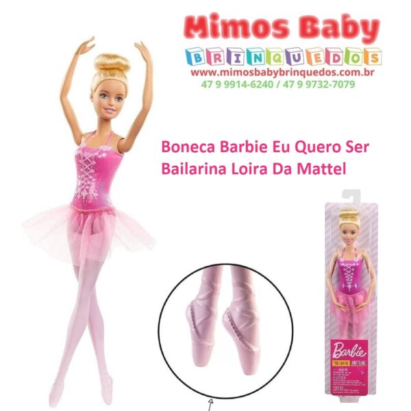 Boneca Barbie Eu Quero Ser Bailarina Loira Da Mattel
