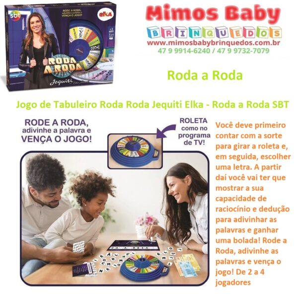 Jogo de Tabuleiro Roda Roda Jequiti Elka - Roda a Roda SBT