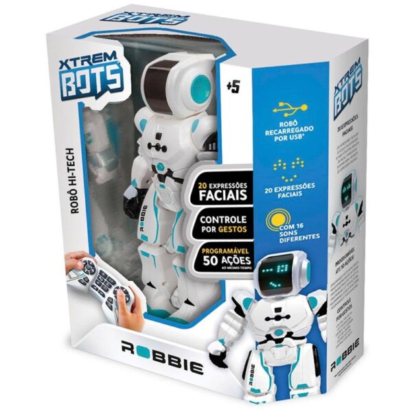 Xtrem Bots Robô Hi-Tech Robbie Controle Remoto Fun - Image 7