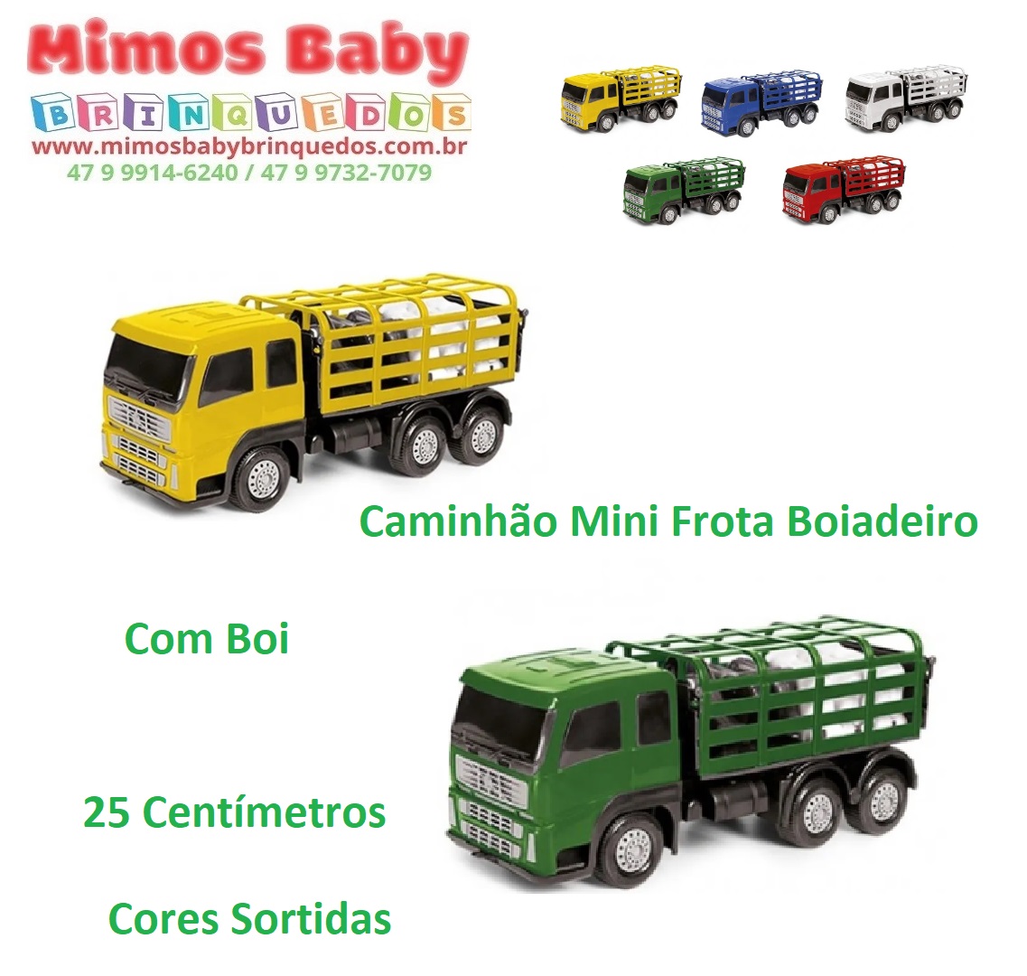 33 Boi + Caminhão Brinquedo Boiadeiro Carreta Madeira De Boi