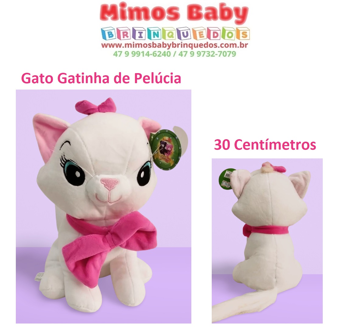 Gato Gatinha de Pelúcia - 30 Centímetros, gatinha marie brinquedo