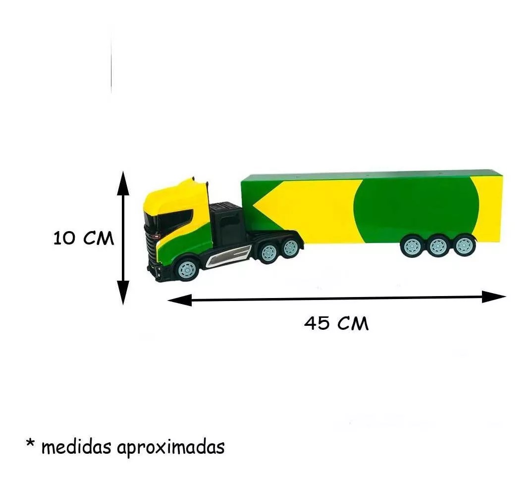 Caminhão Carreta Controle Remoto Cores Bateria Recarregável