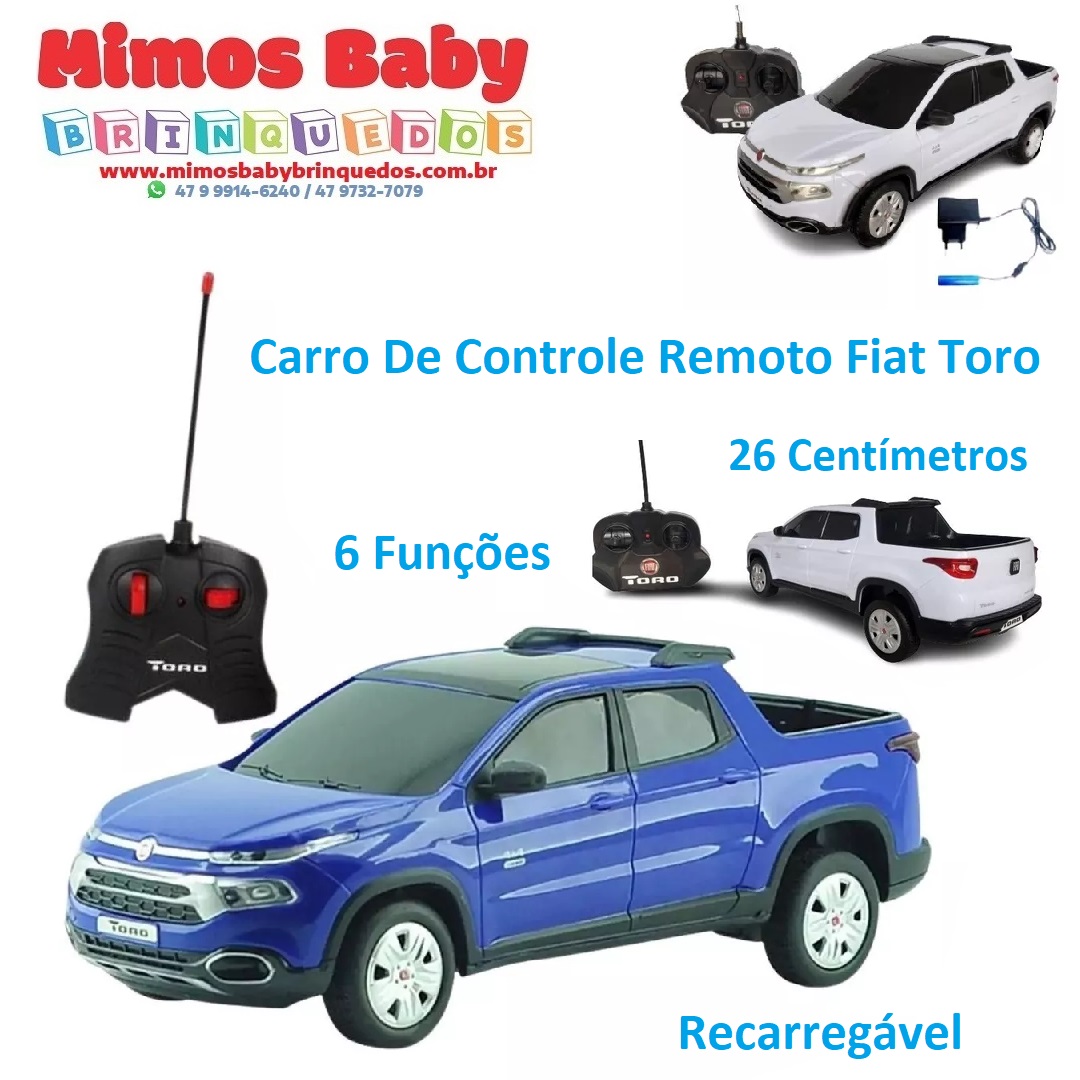 Carro Infantil De Controle Remoto Giant Four Wheeler Pickup Cor Azul