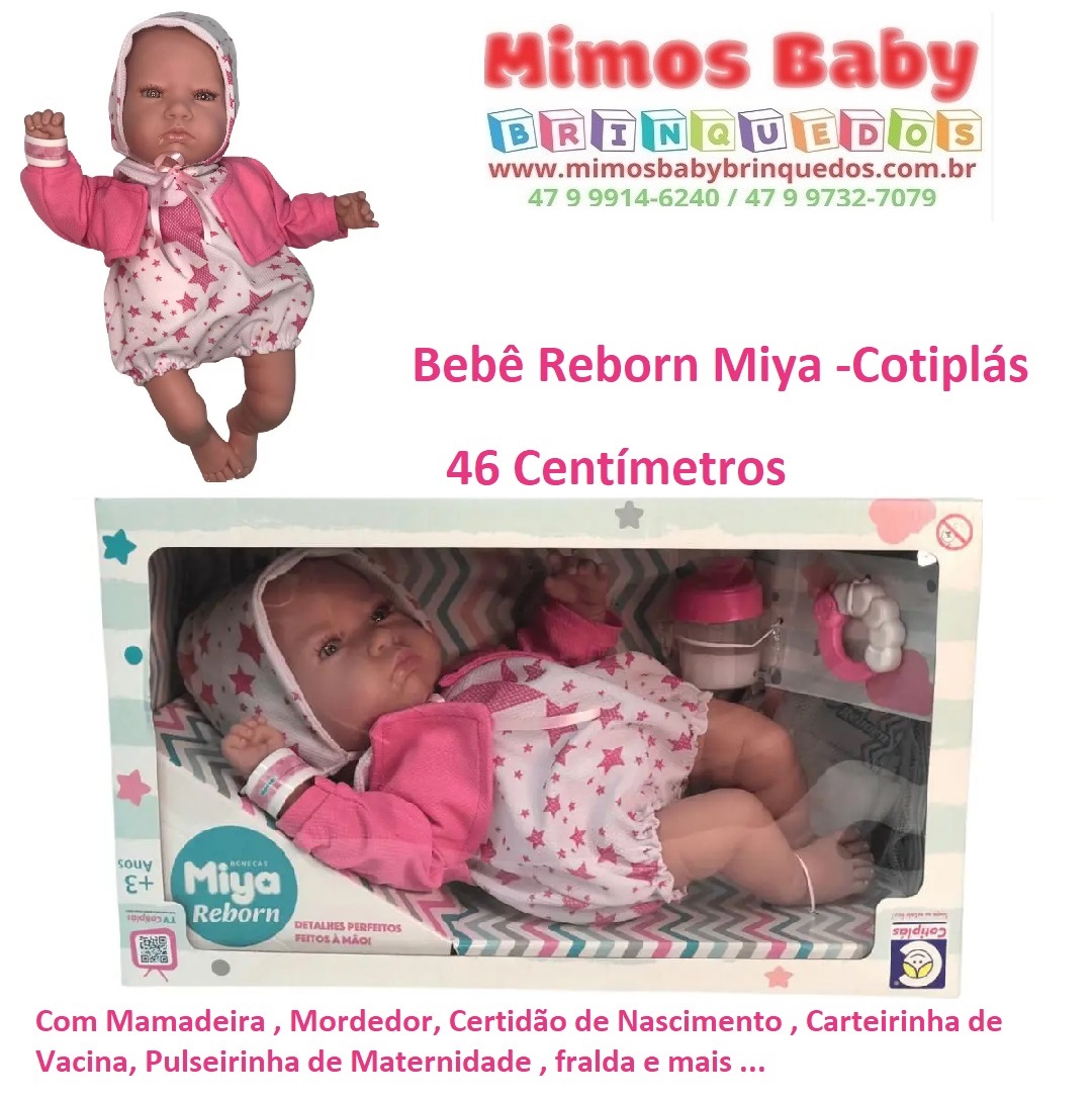Boneca Reborn Negra Realista com Bolsa - ShopJJ - Brinquedos, Bebe