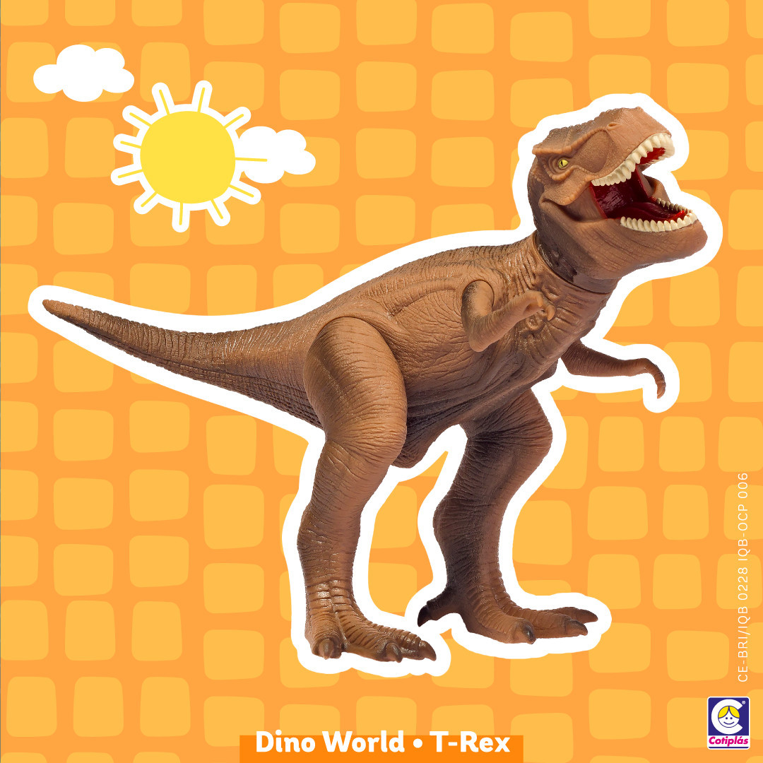 DINOSSAURO TIRANOSSAURO REX DINO WORLD C/ SOM COTIPLAS 2088