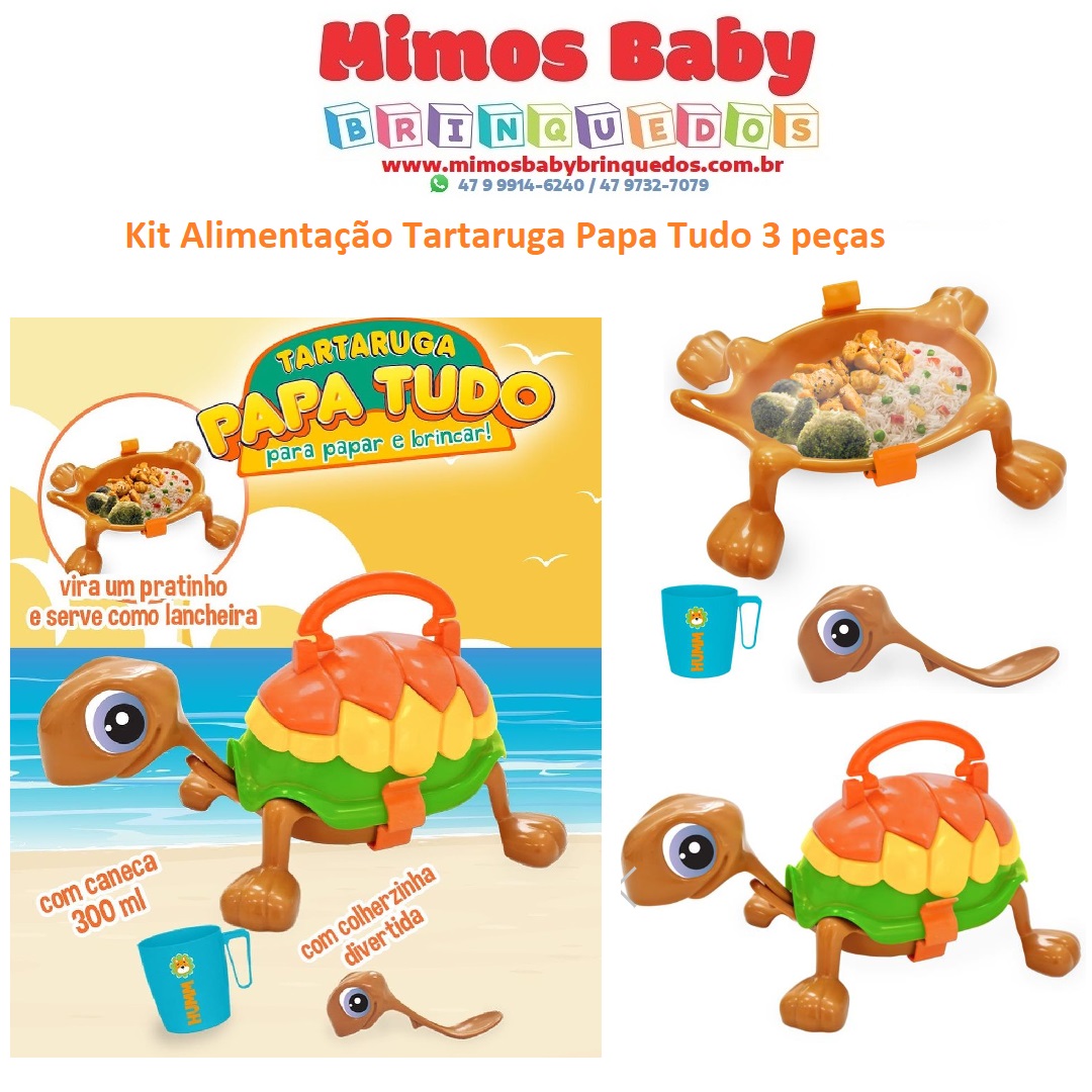 Kit Alimentação Tartaruga Papa Tudo 3 peças – Homeplay – Maior Loja de  Brinquedos da Região