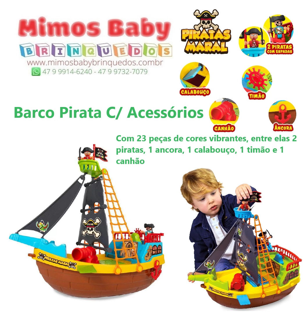 Quebra-cabeça Navio Pirata infantil 24 Pcs