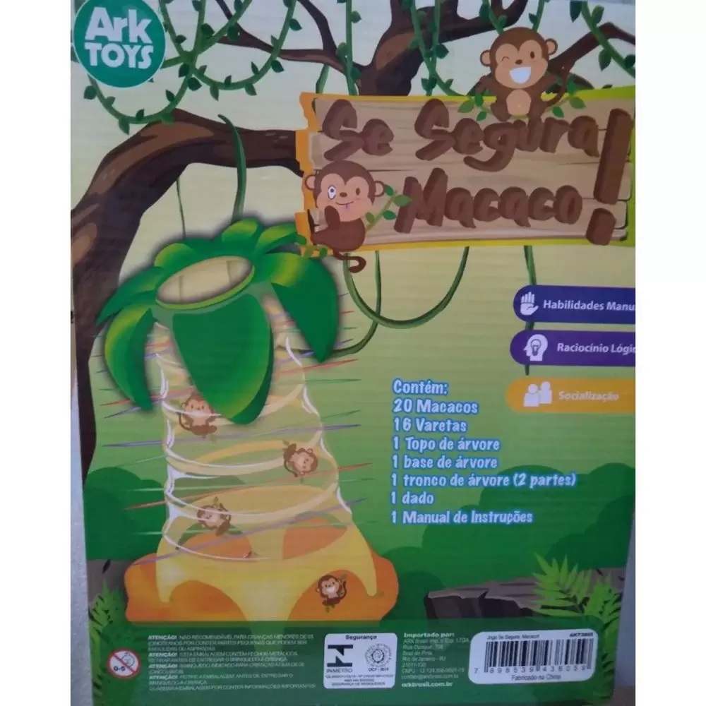Jogo Educativo De Brinquedo Cada Macaco No Seu Galho Infantil Joguinho De  Tirar Varetas Árvore De Macacos Com Roleta Para Crianças Colorido Menina  Menino Didático Selo Inmetro Brinquedos Art Brink