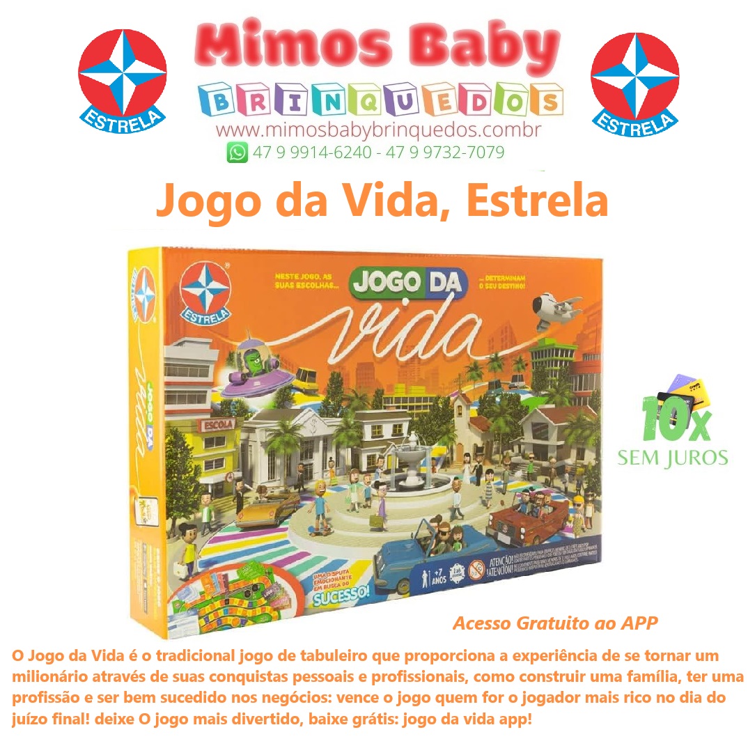 JOGO DA VIDA - BRINQUEDOS ESTRELA / TABULEIRO, CÉDULAS