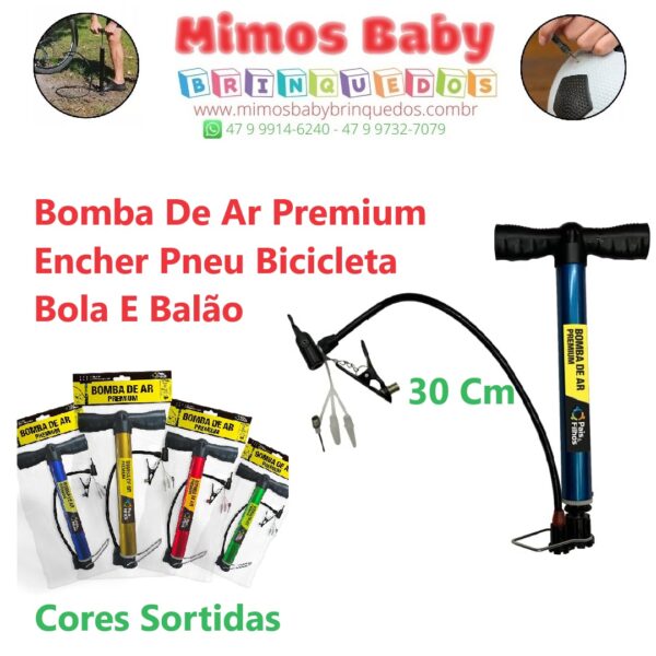 Bomba De Ar Premium Encher Pneu Bicicleta/bola E Balão