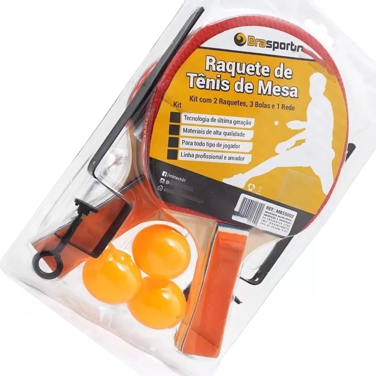 KIT RAQUETE TENIS DE MESA PING PONG COM 3 BOLAS REDE E SUPORTE CONJUNTO  COMPLETO INFANTIL E ADULTO