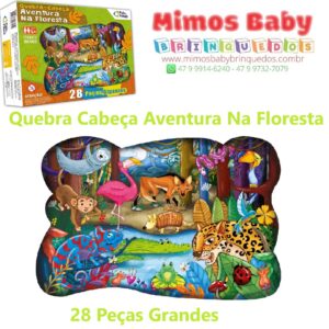 Quebra Cabeça Animais Selvagens Infantil 100 peças Puzzle Jogo