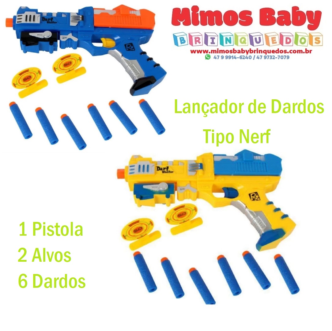 Lançador de Dardos Pistola Arminha Shoot Infantil Tipo Nerf 6