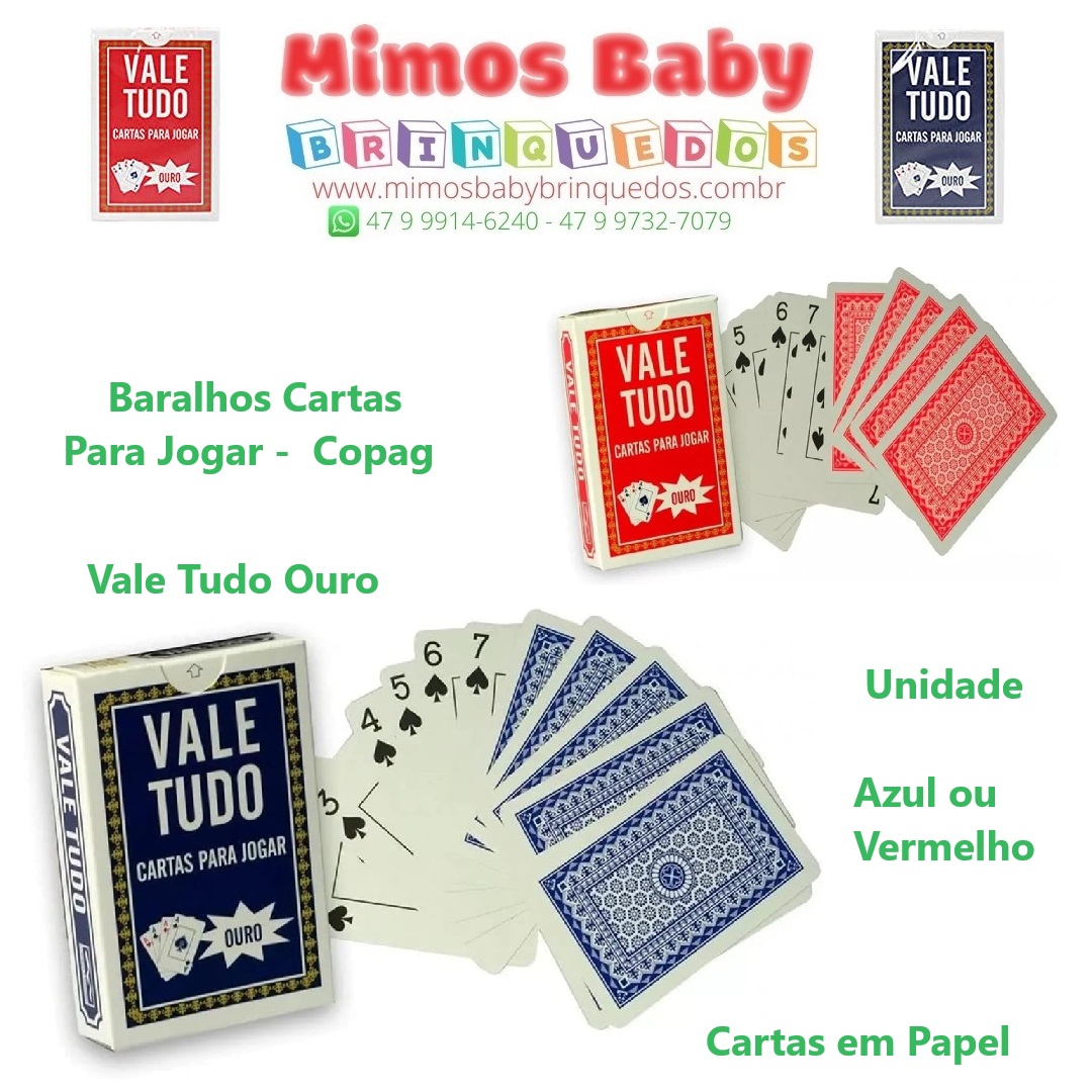 Jogo De Baralho Vale Tudo Ouro Original Canastra Pife Cartas