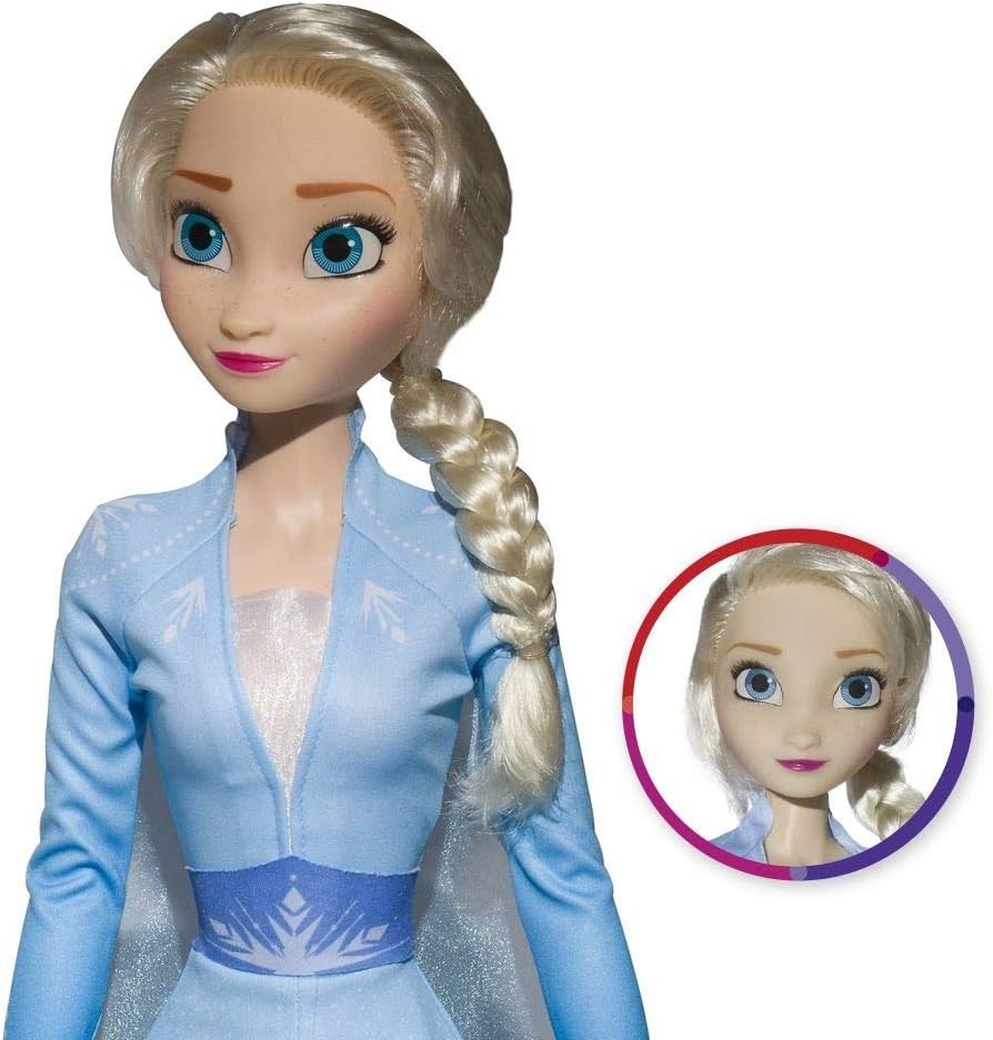 Boneca Gigante Elsa Frozen II 80cm Disney Baby Brink em Promoção é