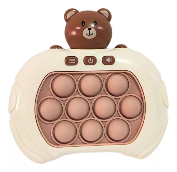 Pop-it Game Eletrônico Urso Marrom Anti Stress Fast Push Portátil - Image 2
