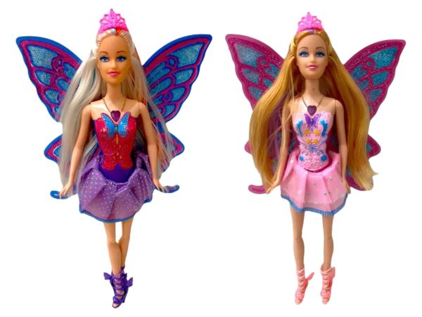 Boneca Tipo Barbie Borboleta Fairytopia Fada Musical Com Led - Image 3