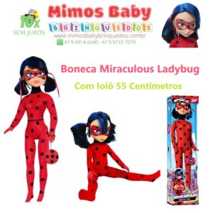 Boneco Miraculous Cat Noir Articulado 55cm Baby Brink