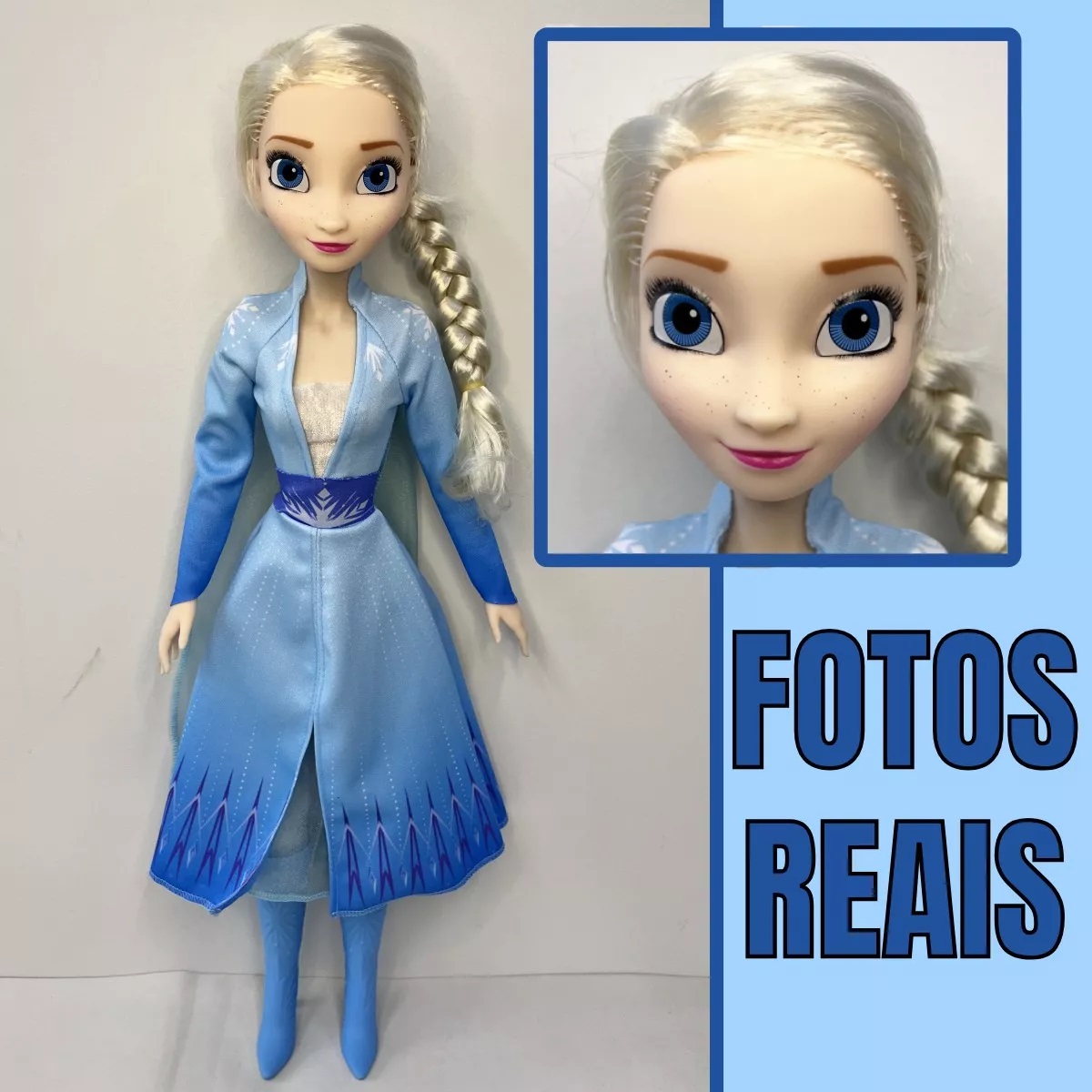 Boneca Elsa Grande Frozen 55cm Disney Original Baby Brink – Maior Loja de  Brinquedos da Região