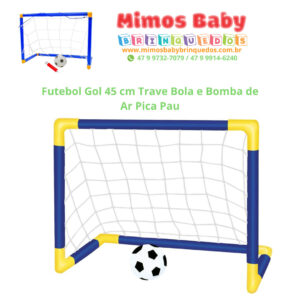 Jogo Infantil Futebol E Basquete C/ Gol Cesta Rede E 2 Bolas