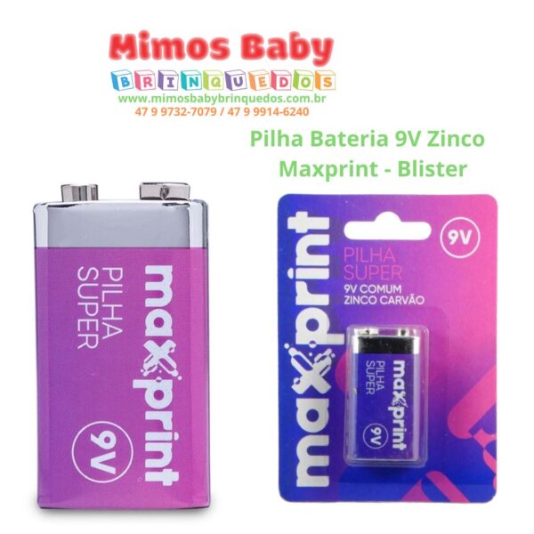 Pilha Bateria V Zinco Maxprint Blister Maior Loja De Brinquedos