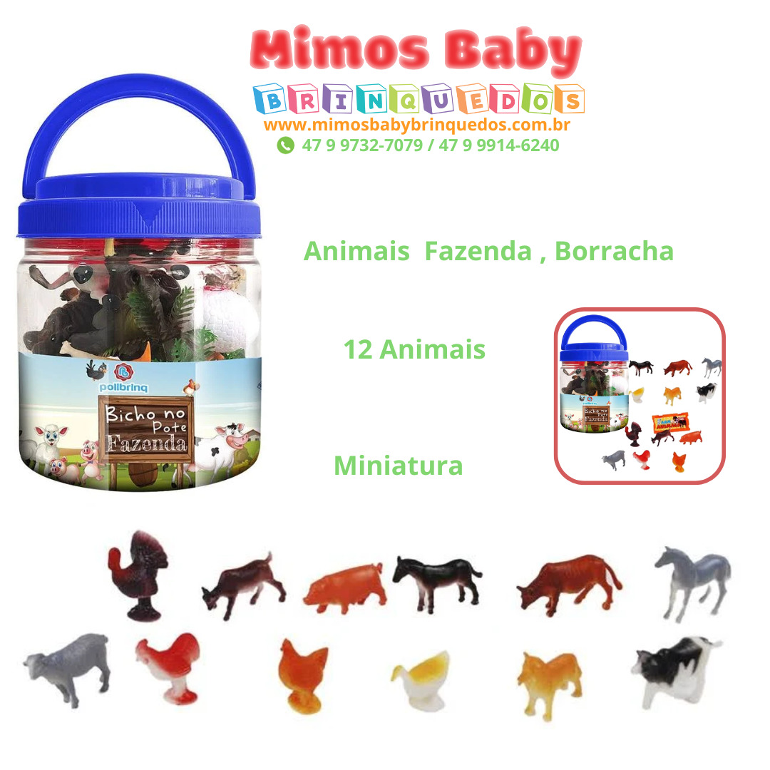 Bonecos de Animais da Fazenda - Diversão com jogo do bichinho