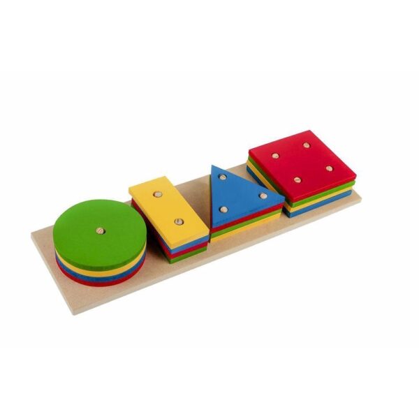 Jogo Prancha De Seleção Formas Geométricas Educativo Madeira - Image 2