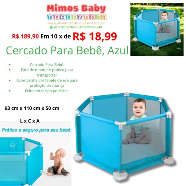 Cercado Para Bebê, Azul