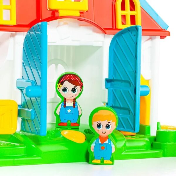 Casinha com 19 Blocos De Montar - Coleção Baby Land - Molto Blocks - Fazendinha - Image 3