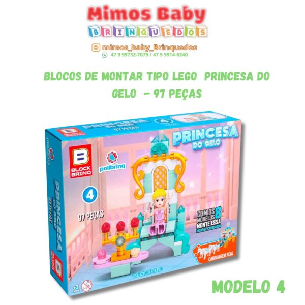 Blocos de Montar Tipo Lego  princesa do gelo  - 97 Peças Modelo 4