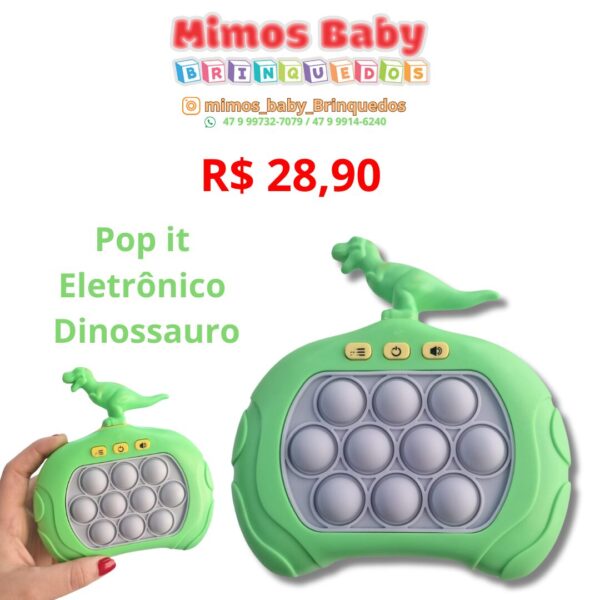 Pop it eletrônico Dinossauro