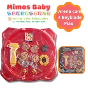 Arena com 4 Beyblade Pião